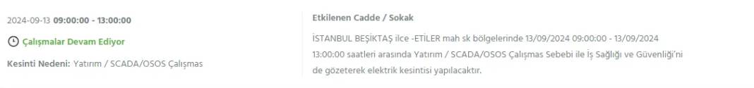 İstanbullular dikkat: BEDAŞ'tan13 Eylül cuma için elektrik kesintisi duyurusu 16